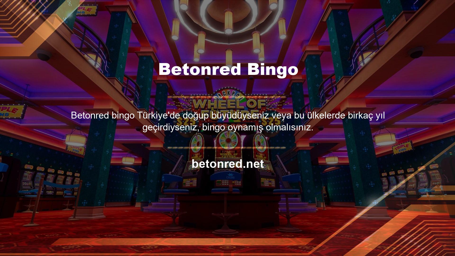 Bingo, ülkemizde çok ünlü olduğu için çevrimiçi casino sitelerinin kullanıcıları arasında çok ünlü bir oyundur